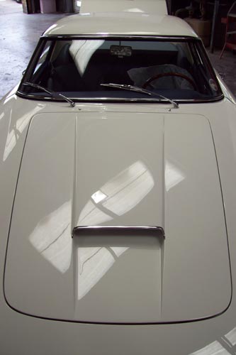 Image of a Ferrari bonnet reconstructed by HMSMW fitted to the car