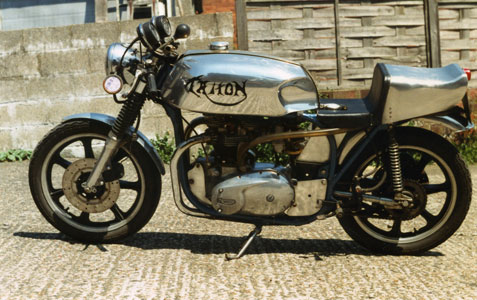 Image of a motorcycle with customer tank and seat fitted